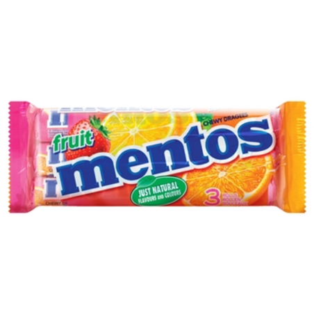 Mentos Fruit 3pack 114g
